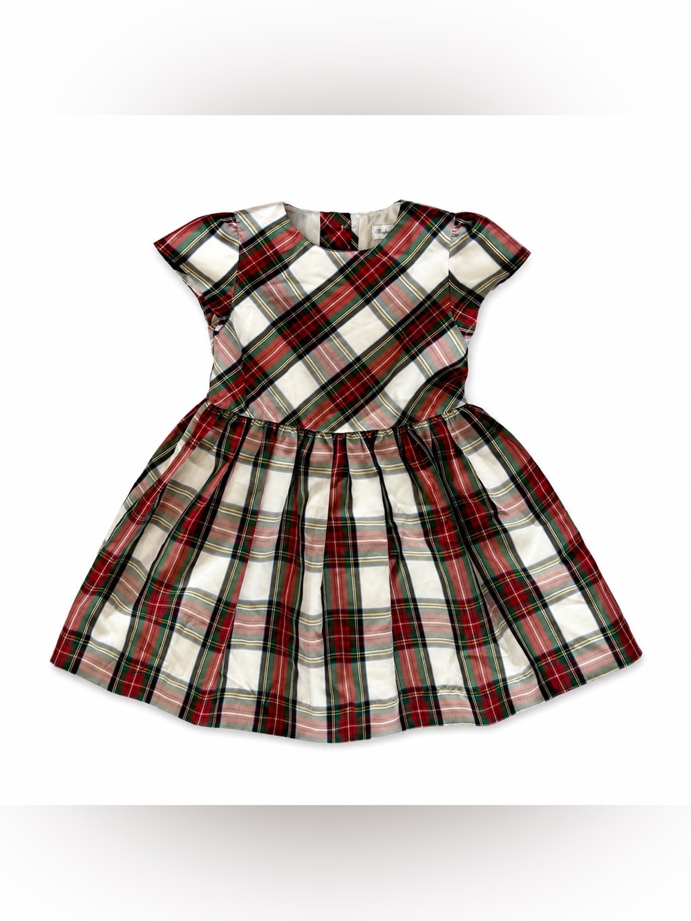 Ralph Lauren Red and Cream Plaid Fit-and-Flare Girls' Dress